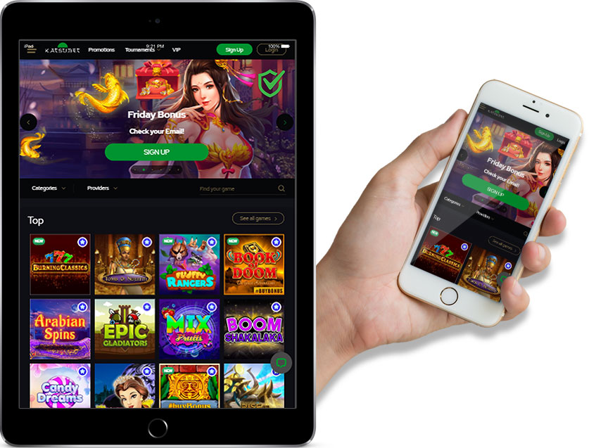 Ipad and Iphone Screenshots of Katsubet online casino