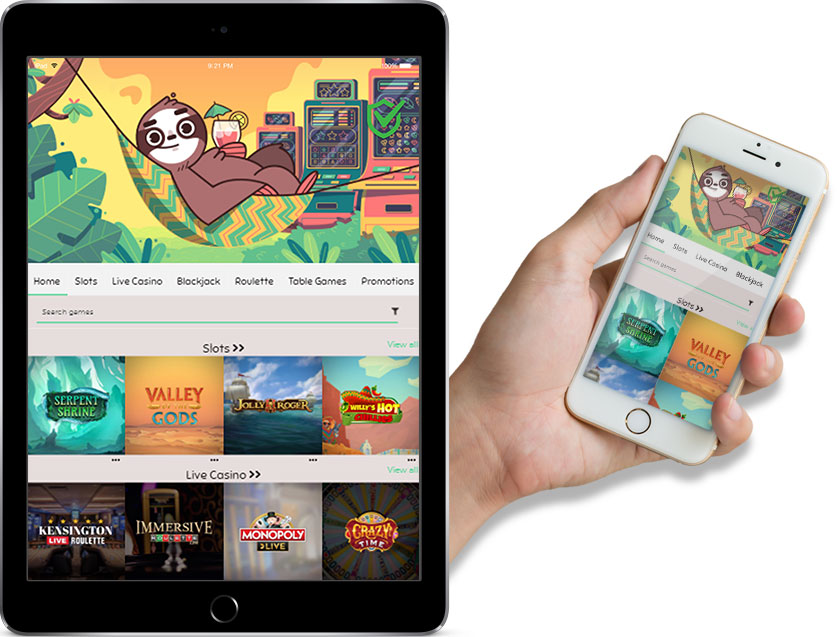 Ipad and Iphone Screenshots of Slothino Casino