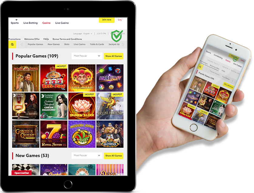 Ipad and Iphone Screenshots of funbet Online Casino